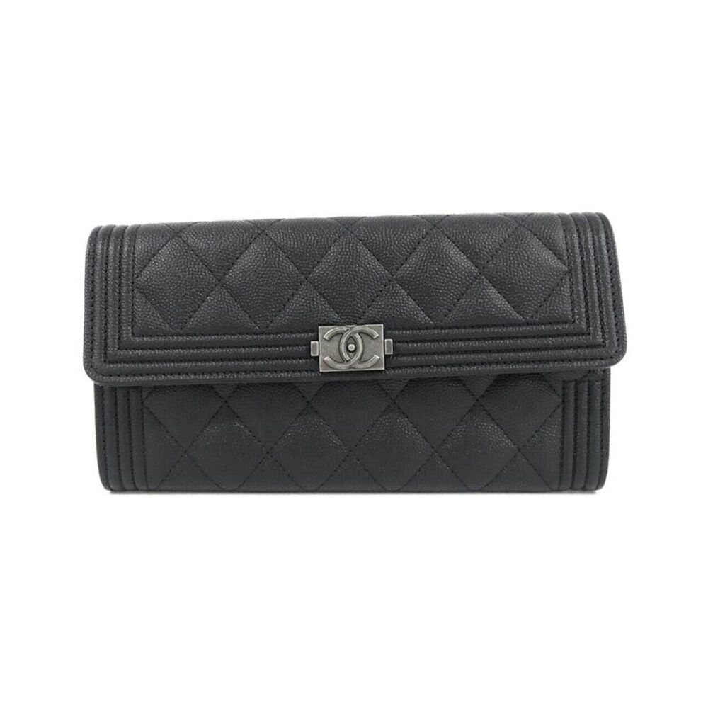 Chanel Boy Chanel Caviar Skin Long Wallet